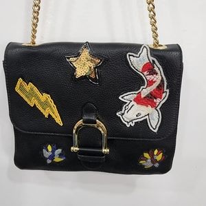 Sam Edelman Asher Patchwork Black Handbag